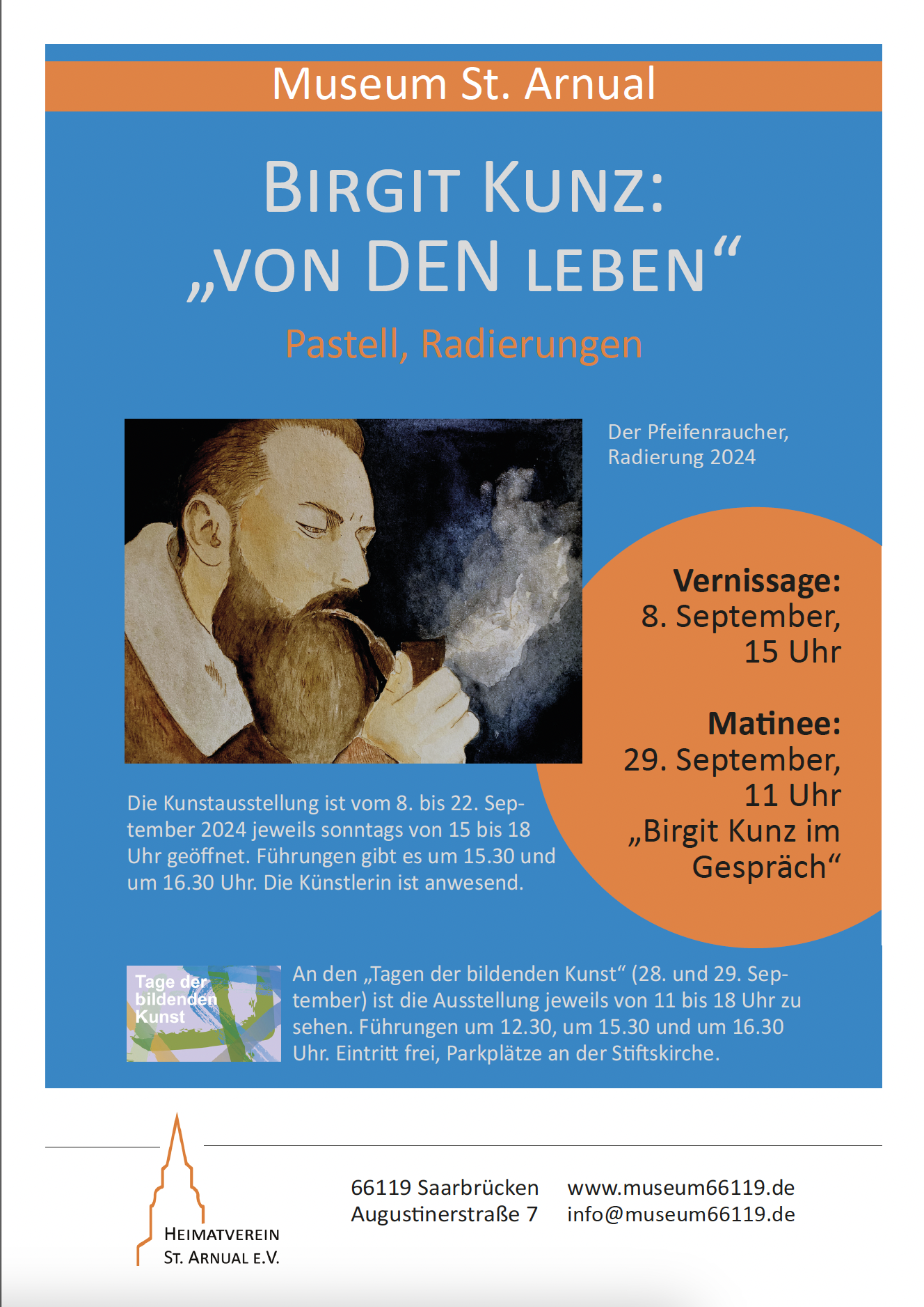 Einladungsflyer zur Ausstellung Von den Leben